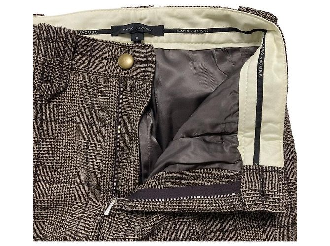 MARC JACOBS Wollhose mit Karomuster Braun - Ansicht 3