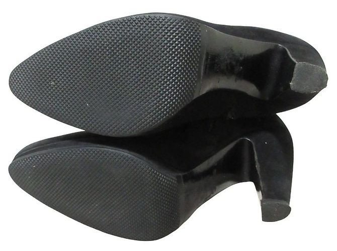 Prada hohe Stiefel aus Wildleder Schwarz - Ansicht 10