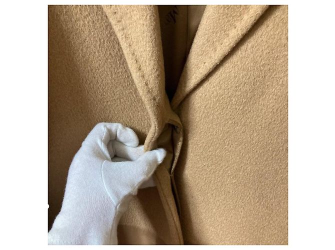 Casaco Chester Max Mara em pele de cordeiro Camel Bege - vista 3