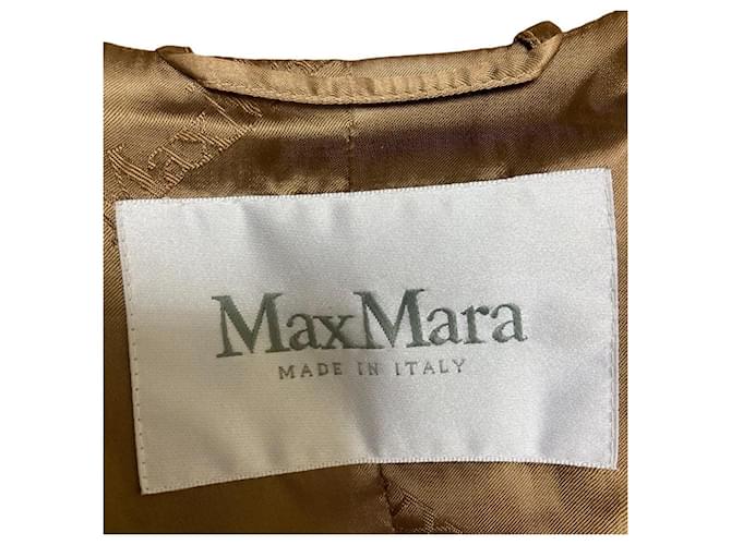 Casaco Chester Max Mara em pele de cordeiro Camel Bege - vista 6