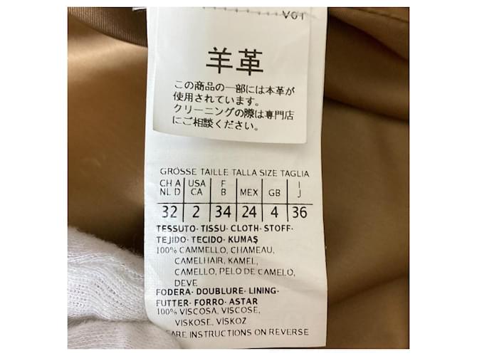 Casaco Chester Max Mara em pele de cordeiro Camel Bege - vista 7