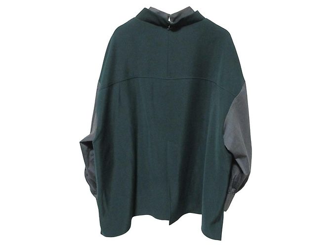 Autre Marque Blusa ENFOLD OFF-NECK LAYERED PULLOVER Verde - vista 2