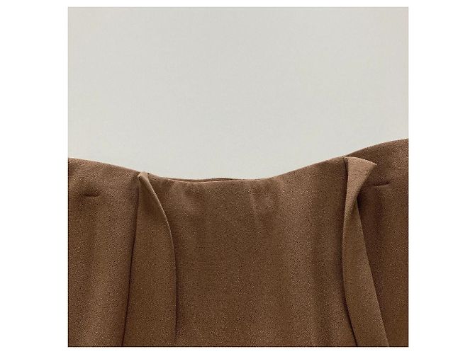 Autre Marque Falda elástica Hiroko Koshino Castaño Camello - vista 10