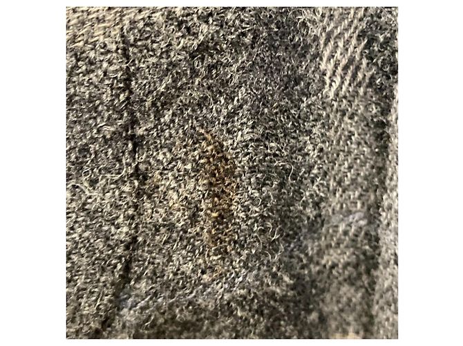 Autre Marque Soprabito camicia in misto lana e canapa ANREALAGE Marrone Nero - vista 6