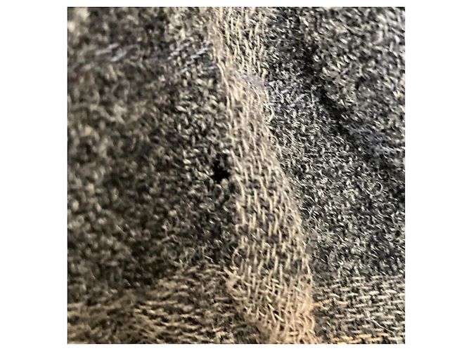 Autre Marque Soprabito camicia in misto lana e canapa ANREALAGE Marrone Nero - vista 8