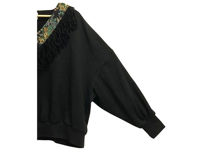 Autre Marque jouetie Concho Sweatshirt mit Fransen Schwarz - Ansicht 3