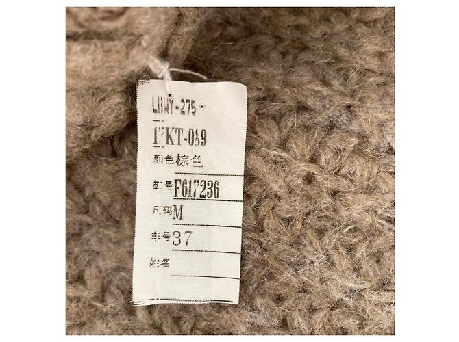 Autre Marque ADORE Open Shoulder Kurzstrickpullover Braun - Ansicht 5