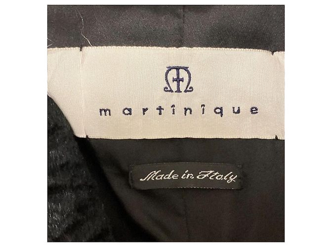 Autre Marque Abrigo sin cuello de piel de conejo y zorro martinique Negro - vista 6