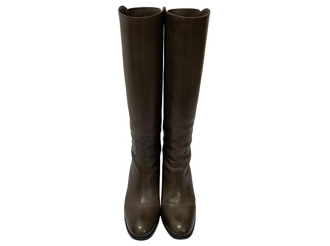 Autre Marque Sartore Lederstiefel lang Braun Schwarz - Ansicht 2