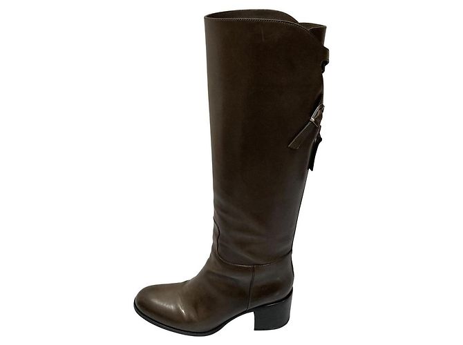 Autre Marque Sartore Lederstiefel lang Braun Schwarz - Ansicht 3