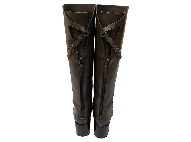 Autre Marque Sartore Lederstiefel lang Braun Schwarz - Ansicht 4