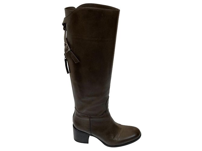 Autre Marque Sartore Lederstiefel lang Braun Schwarz - Ansicht 5