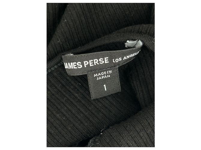 Autre Marque Canotta nera in lana James Perse Standard Nero - vista 5