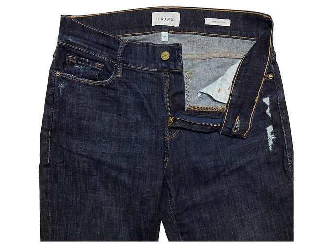 Autre Marque FRAME Pantalones Denim Crop Le Garcon Azul - vista 3