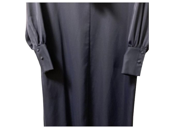 Autre Marque STYLE DELI A-Linien-Kleid mit Schleife Blau Marineblau - Ansicht 3