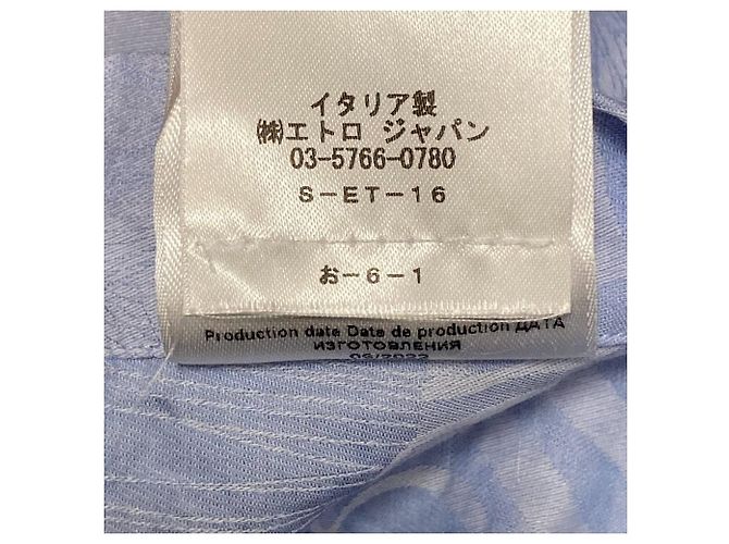 Autre Marque Etro Langarmshirt mit Tier- und Botanikmuster Blau - Ansicht 10