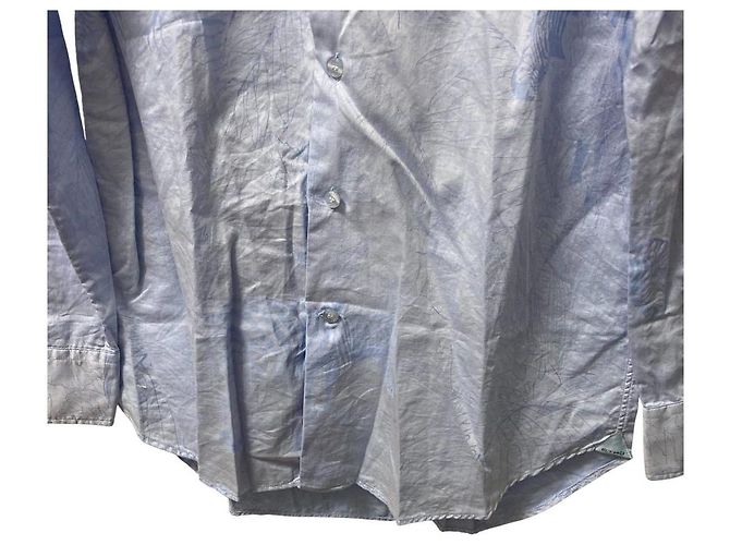 Autre Marque Etro Langarmshirt mit Tier- und Botanikmuster Blau - Ansicht 3