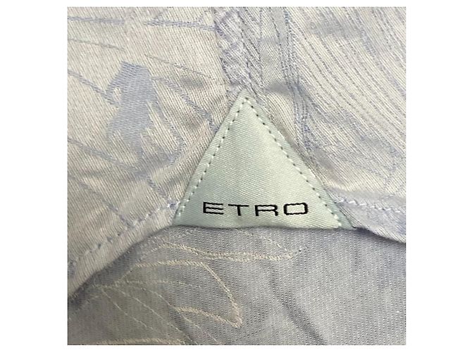 Autre Marque Etro Langarmshirt mit Tier- und Botanikmuster Blau - Ansicht 5