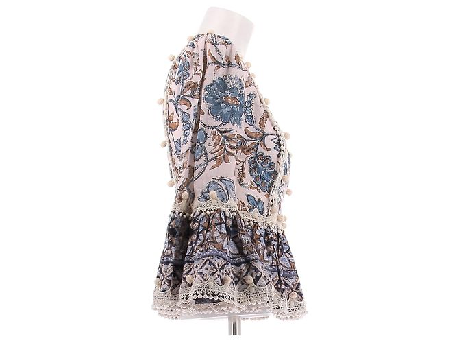 Zimmermann Blusa de lino estampada Multicolor - vista 4