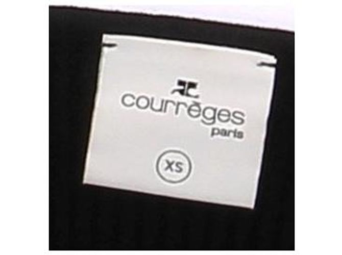 Courreges Canotta nera arrotondata - vista 6