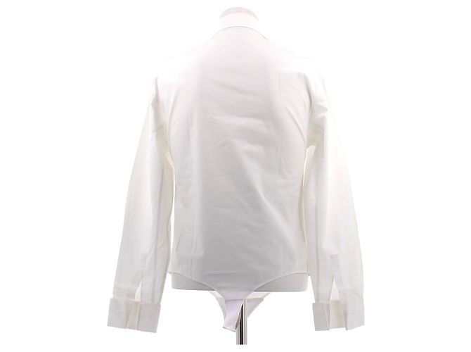Body chemisier Alaïa bianco in cotone - vista 2