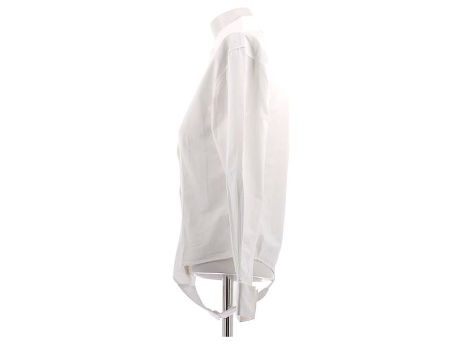Body chemisier Alaïa bianco in cotone - vista 4