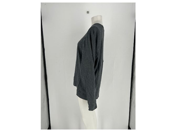 Autre Marque Suéter de algodón gris James Perse Standard Verde - vista 3