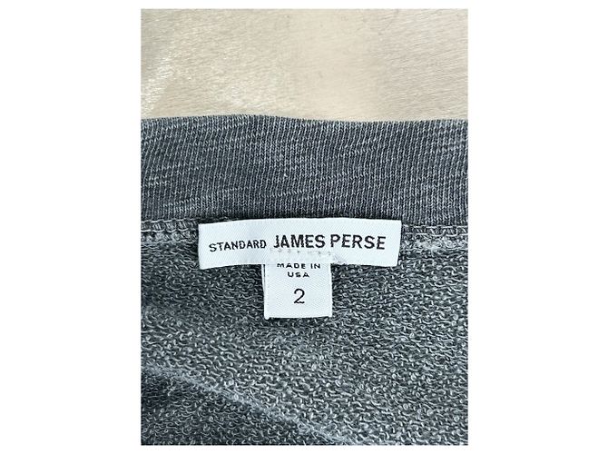 Autre Marque Suéter de algodón gris James Perse Standard Verde - vista 5