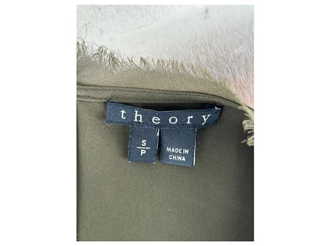 Top de seda Theory caqui - vista 5