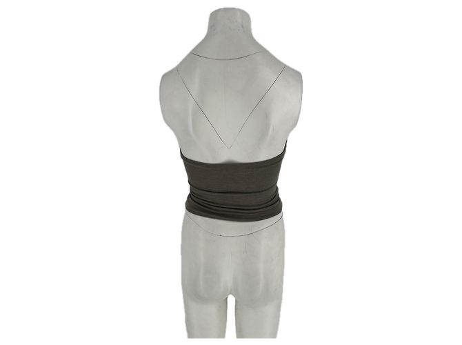 Autre Marque Bustier James Perse de algodón caqui - vista 2