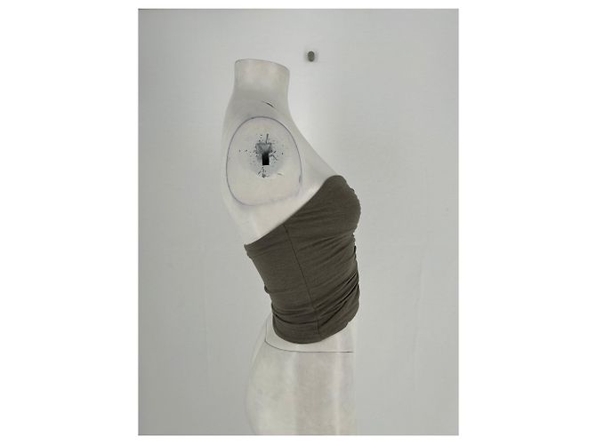 Autre Marque Bustier James Perse de algodón caqui - vista 4