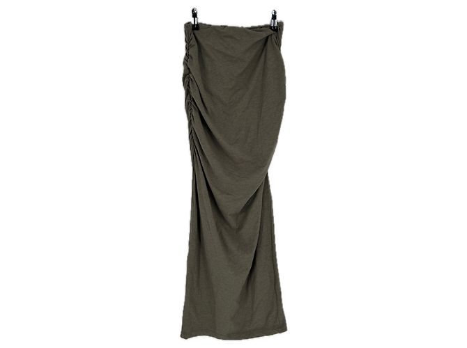 Autre Marque Falda midi de algodón caqui James Perse Standard - vista 2
