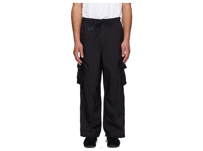 Yohji Yamamoto Pantaloni Cargo in Nylon Wire Neri - vista 4