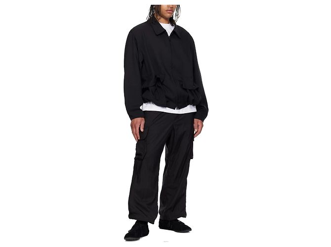Yohji Yamamoto Pantaloni Cargo in Nylon Wire Neri - vista 6