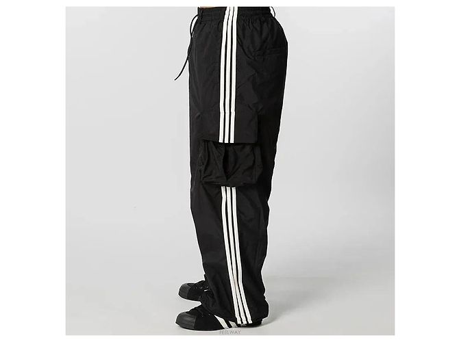 Yohji Yamamoto Pantaloni Cargo in Nylon Wire Neri - vista 7