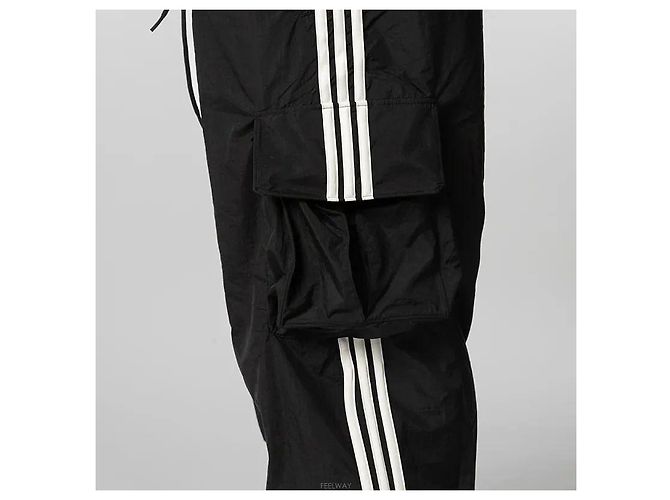Yohji Yamamoto Pantaloni Cargo in Nylon Wire Neri - vista 9