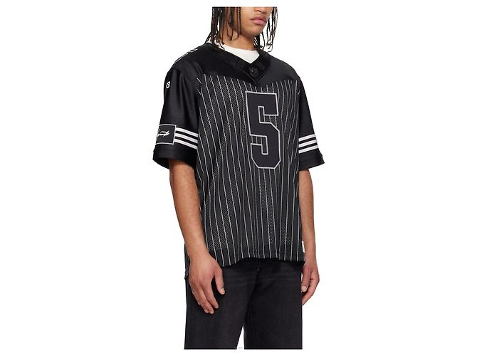 Yohji Yamamoto Camisola de Futebol Americano ELITE Preta Preto - vista 2