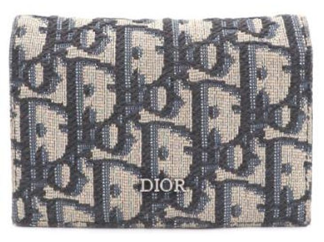 Dior Portacarte Oblique Beige e Nero Marrone - vista 11