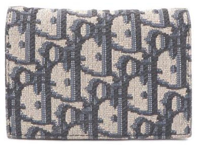 Dior Portacarte Oblique Beige e Nero Marrone - vista 13
