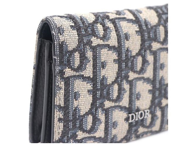 Dior Portacarte Oblique Beige e Nero Marrone - vista 14
