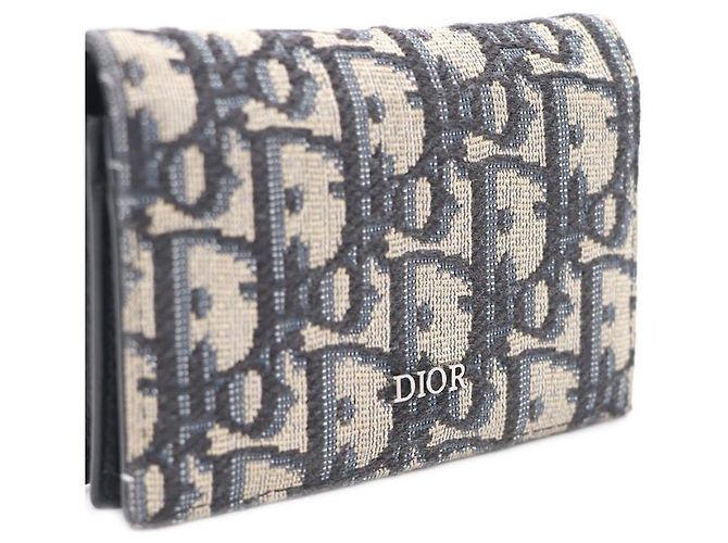 Dior Portacarte Oblique Beige e Nero Marrone - vista 15