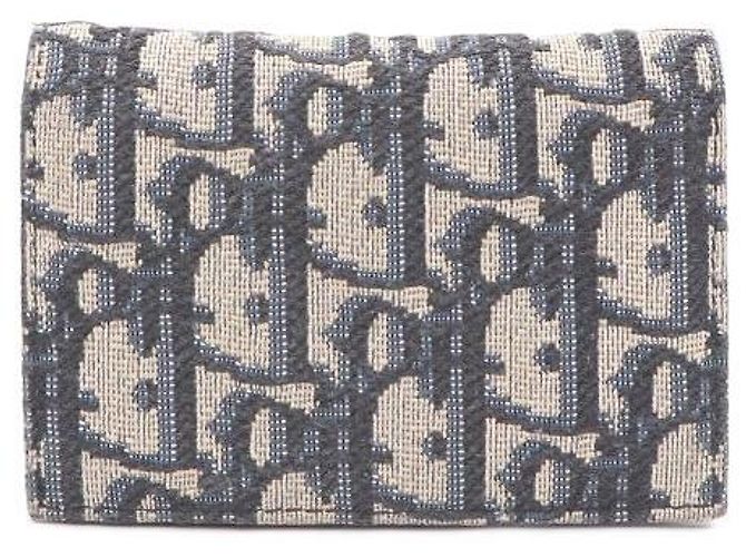 Dior Portacarte Oblique Beige e Nero Marrone - vista 3