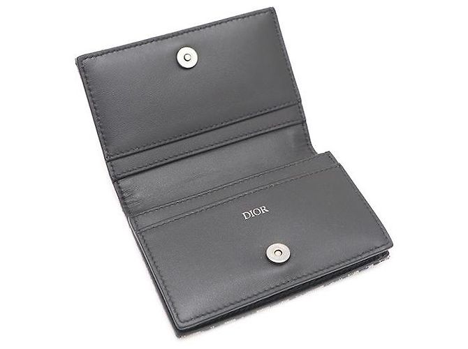 Dior Portacarte Oblique Beige e Nero Marrone - vista 8