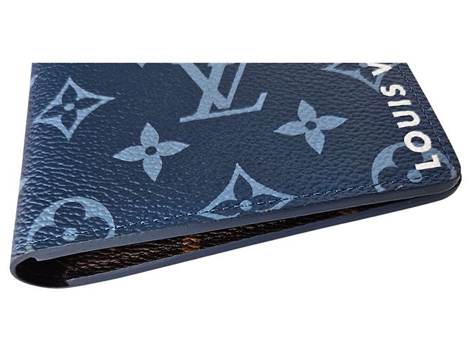 Louis Vuitton Monogram Atlantic Blue Slender Wallet - view 5