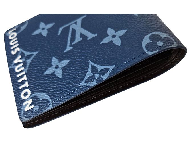 Louis Vuitton Monogram Atlantic Blue Slender Wallet - view 6