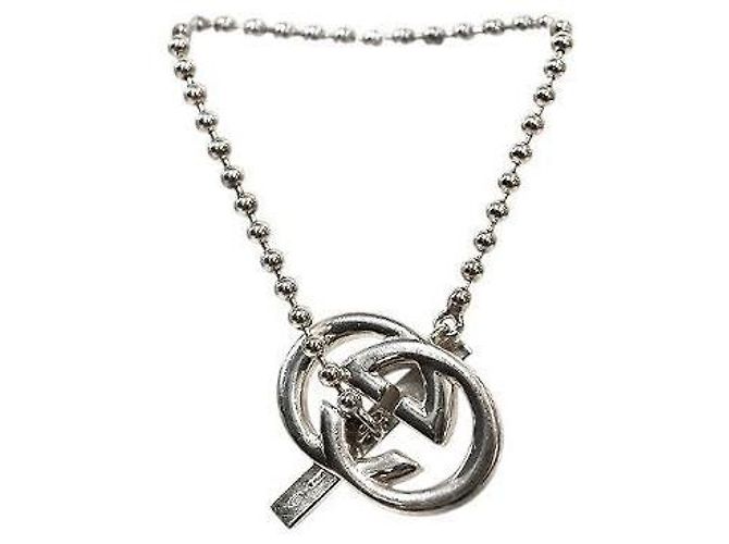 Gucci Bracciale a Barre Intrecciate Argento Bianco - vista 2
