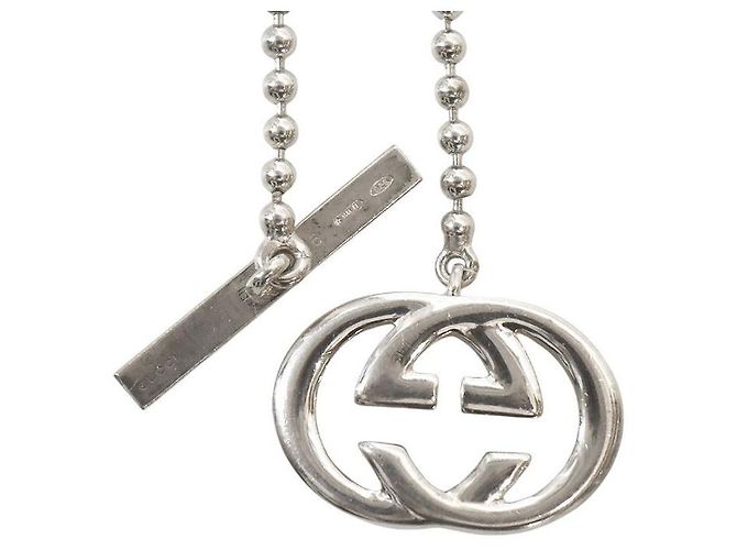Gucci Bracciale a Barre Intrecciate Argento Bianco - vista 4