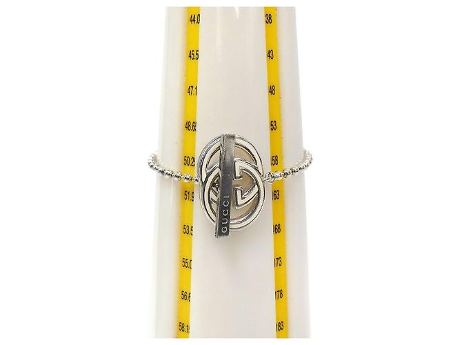 Gucci Bracciale a Barre Intrecciate Argento Bianco - vista 5