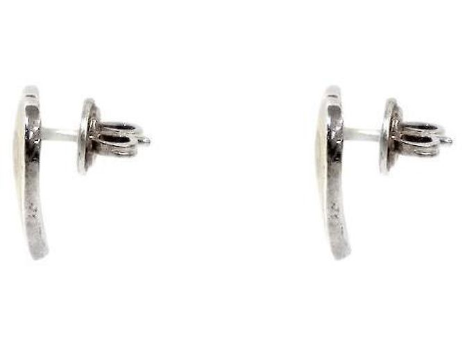 Gucci Ivory Heart Interlocking Silver Earrings - view 2