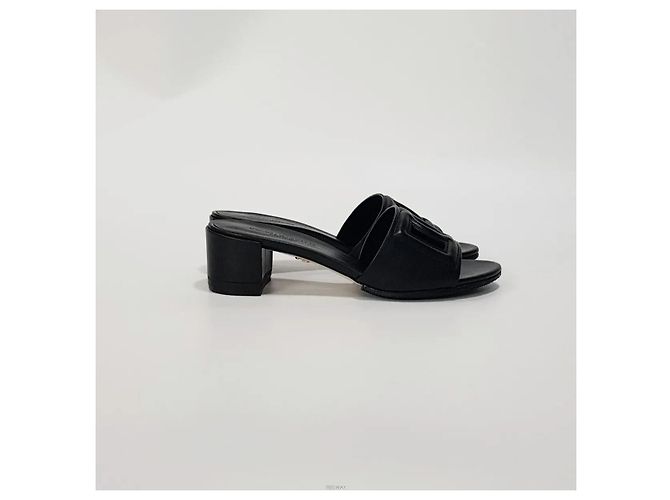 Dolce & Gabbana Sandali Millennial Logo Nero - vista 4